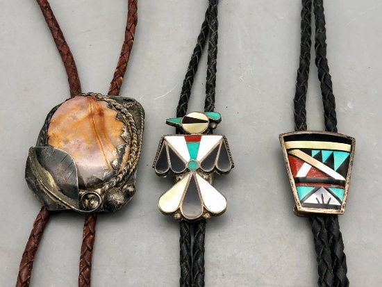 Group of Three Vintage Bolo Ties