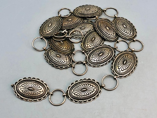 Calvin Martinez Sterling Silver Concho Belt