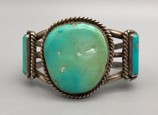 Vintage Three Stone Turquoise Bracelet