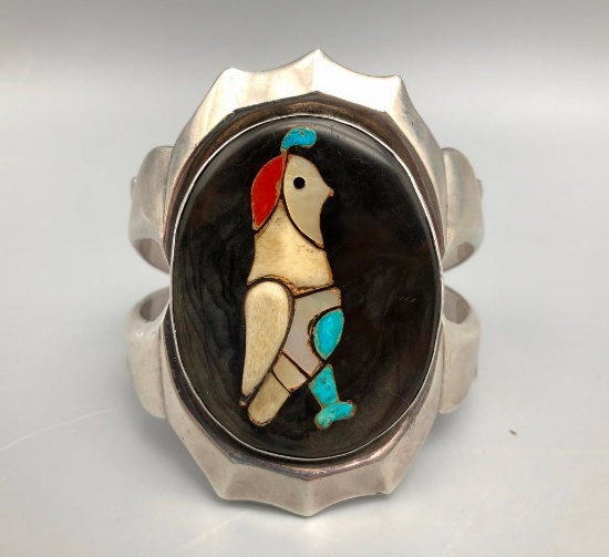 Vintage Quail Themed Inlay Bracelet