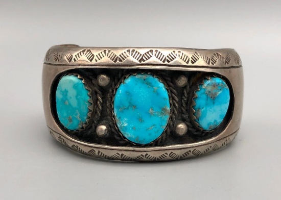 Vintage 3 Stone Shadow Box Style Bracelet