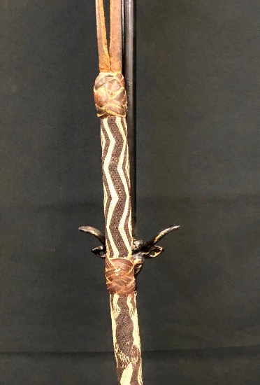 Antique Hitched Horse Hair and Leather Quirt