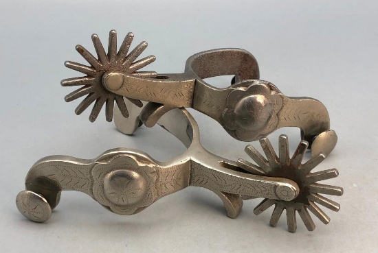 Vintage Crockett Target Pattern Spurs
