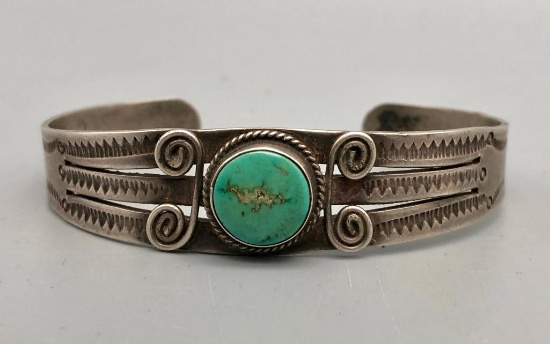 Vintage Fred Harvey Era Turquoise Bracelet