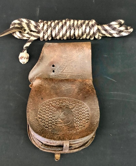 Old Leather Saddlebags and Horsehair Rope