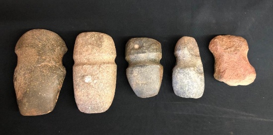 Five Prehistoric Stones Axes/Tools