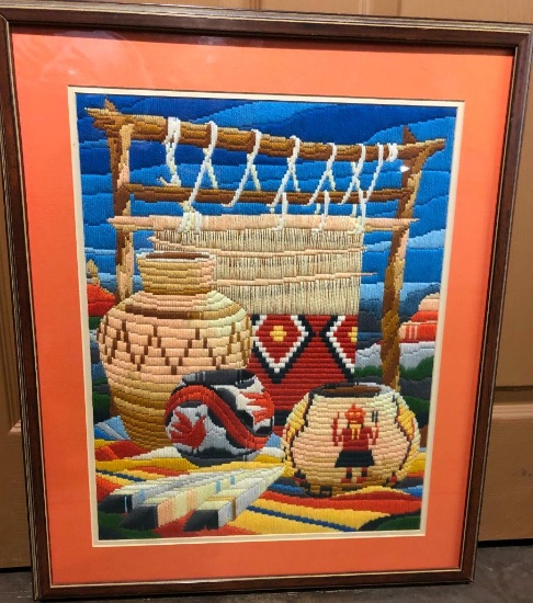 Unique Framed Crochet Artwork