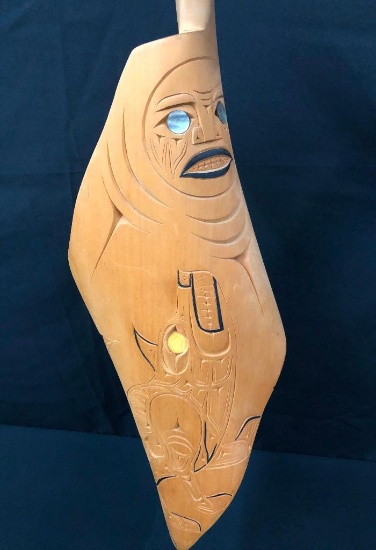 Unique Hand-carved Northwest Coast Spinner