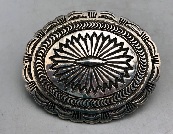 Beautifully Crafted Sterling Silver Belt Buckle