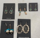 Five Pairs of Dazzling Vintage Earrings