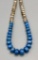 Statement Lapis and Sterling Silver Bead Necklace