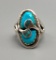 Turquoise Snake Ring by Effie Calavaza