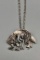 Sterling Silver Tufa Cast Pendant with Handmade Chain