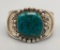 Vintage Sterling Silver and Chrysocolla Bracelet