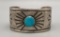 Incredible Vintage Ingot and Turquoise Bracelet