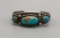 Gorgeous Vintage Three Stone Turquoise Bracelet