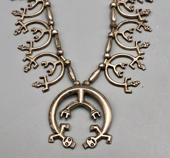 Rainbowman Style Squash Blossom Necklace