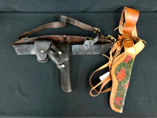 Military Holster and Nice Floral Carved Shoulder Holster