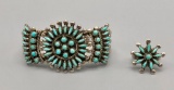 Delightful Vintage Zuni Needlepoint Bracelet and Ring Set