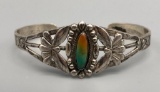 Fred Harvey Era Turquoise and Sterling Silver Bracelet