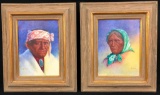 Pair of Jimmy Abeita Original Oil Paintings