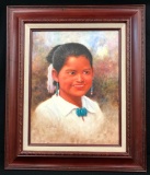 Original Oil Painting by Jimmy Abeita - Young Lady