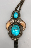 Vintage Claw and Turquoise Bolo
