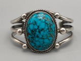 Spectacular Large Spiderweb Turquoise Bracelet