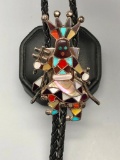 Detailed Zuni Inlay Bolo by Vera Luna