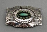 Sterling Silver and Turquoise Belt Buckle