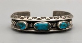Divine Three Stone Turquoise Bracelet