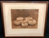 Edward Curtis Photogravure - Modern Designs in Washo Basketry 1924