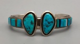 Turquoise Cobblestone Inlay Bracelet