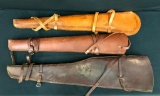 Three Leather Rifle Scabbards