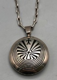 Double Sided Hopi Pendant and Handmade Chain