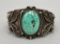 Splendid 1930s or 1940s Turquoise and Sterling Silver Bracelet
