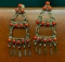 Excellent Pair of Circa 1940s-1960s Coral Chandelier Earrings