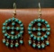 Spectacular Circa 1940s-1960s Turquoise Dangle Earrings