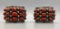 A Fabulous Pair of Matching Coral and Sterling Silver Cuff Bracelets
