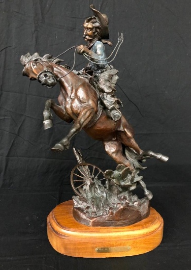 Wild as the Wyoming Wind -A Bronze Sculpture by the Well-Known Artist Vic Payne