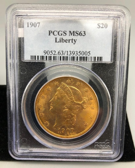 MS 63 Liberty $20 Gold Coin - 1907