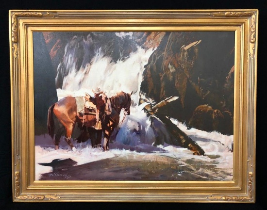 Huge! One-Of-A-Kind Original Oil Painting by Well-Known Artist, Oleg Stavrowsky