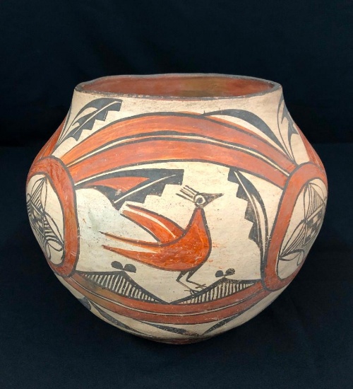 Historic Zia Polychrome Pottery Olla - Circa 1910