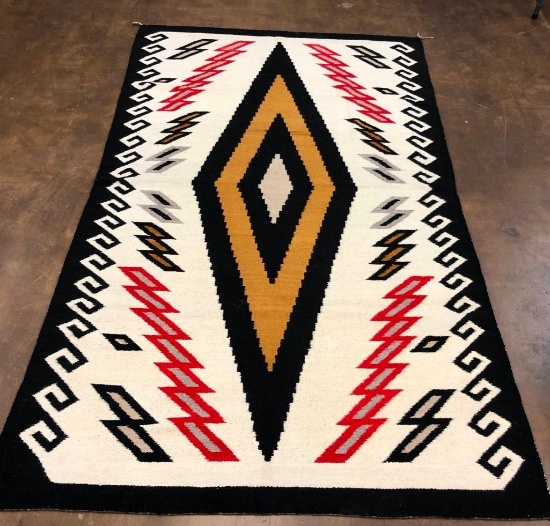 A Large, Beautiful Navajo Textile (Rug) - Circa 1940s