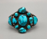 Older Turquoise Cluster Bracelet With Super Turquoise!