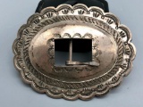 Older Scalloped Edge Sterling Silver Buckle