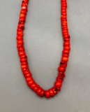 Single Strand Coral Necklace