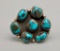 Nice Turquoise Cluster Ring