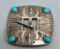 1930s Turquoise and Sterling Silver Buckle