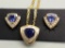 14k Gold Diamond and Tanzanite Set